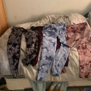 Tye dye workout leggings